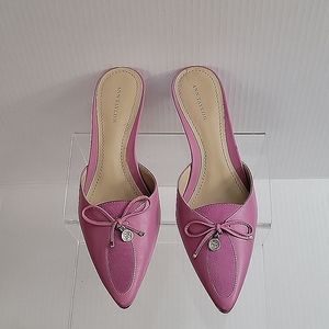 Ann Taylor Women's Leather and Suede Mules